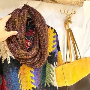 🤎 Sweet Cow-neck hand knit infinity scarf